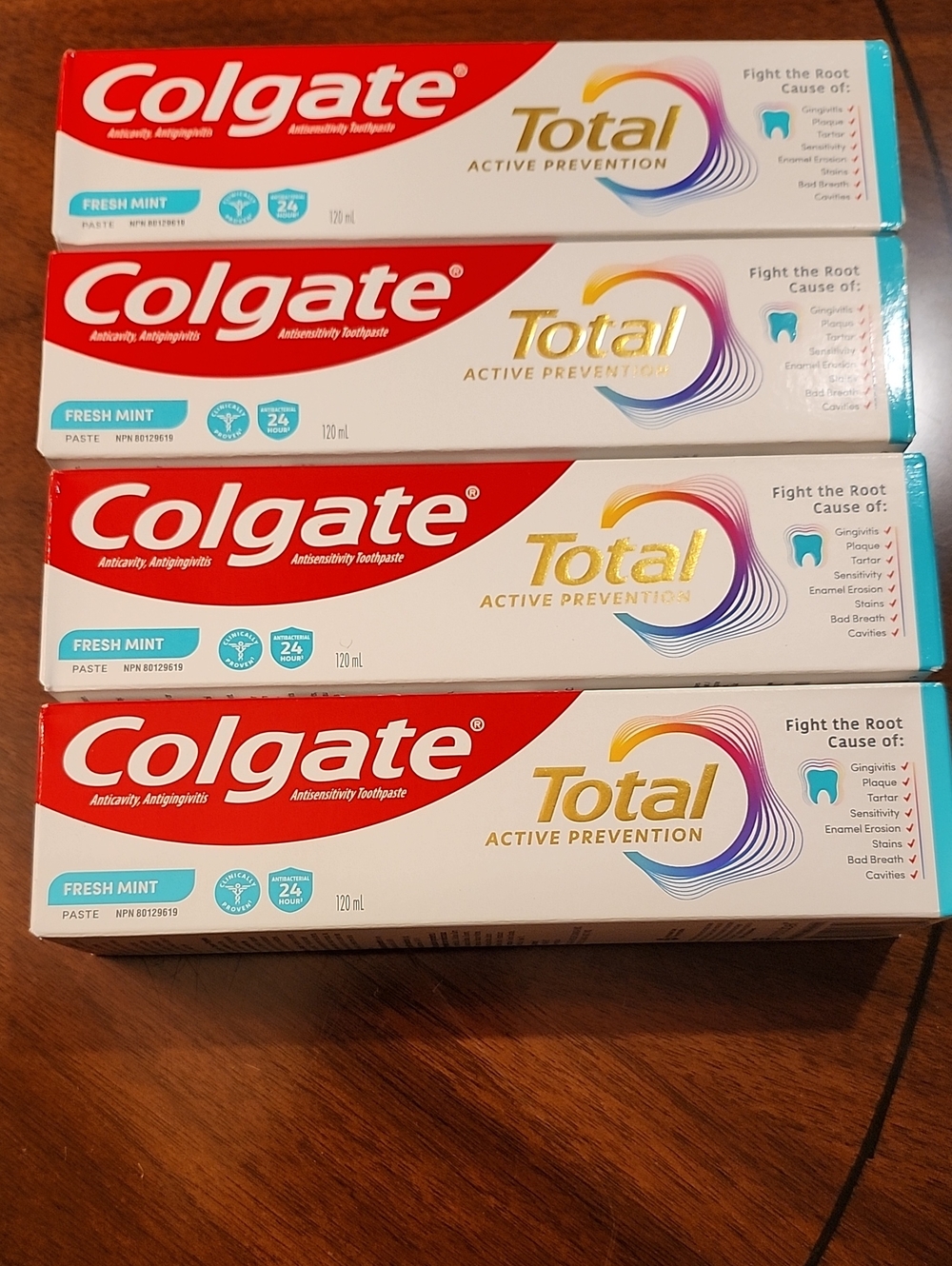 Colgate Total Toothpaste Pack - White and Red 4 Boxes